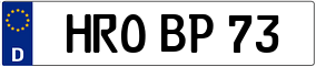 Trailer License Plate